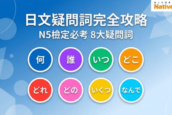 日文疑問詞完全攻略 N5檢定必考8大疑問詞 何 誰 時間 地點 哪個 哪一個 數量 原因