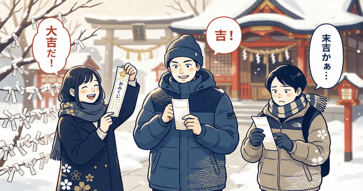 日本初詣抽籤實用日語會話 大吉吉末吉日文表達 神社求籤日語教學