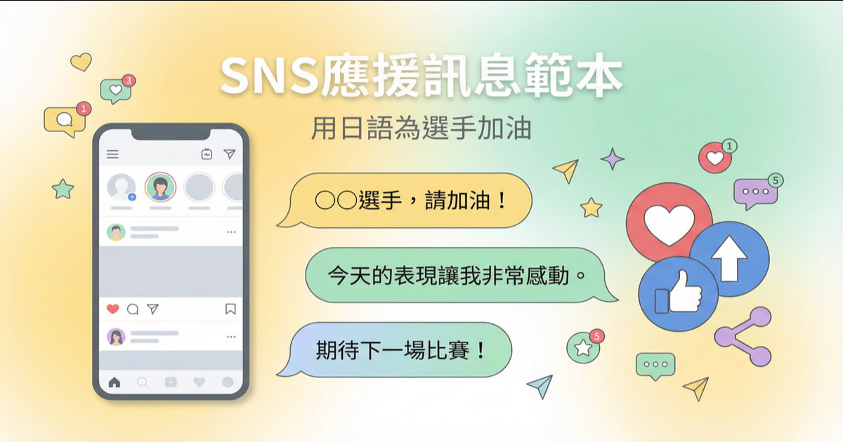 SNS應援訊息範本，用日語為冬季奧運選手加油的實用訊息範例，適合社群媒體分享