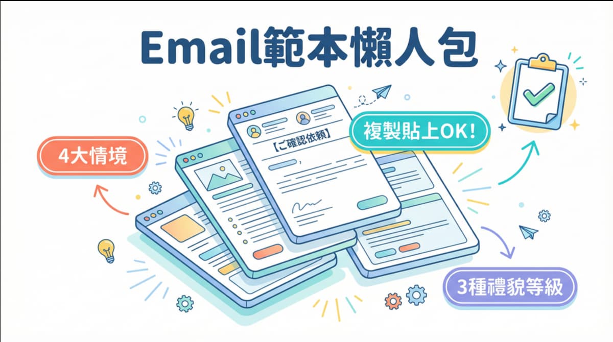 日文商務Email範本懶人包：4大情境3種禮貌等級複製貼上OK