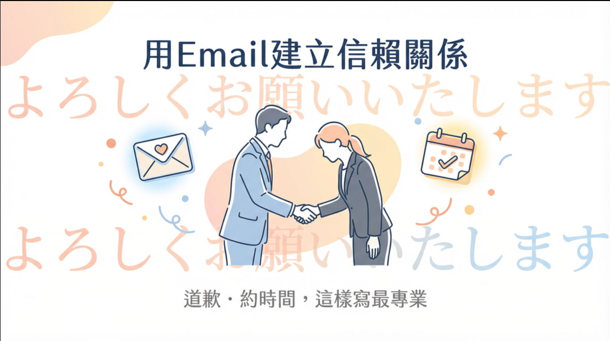 用日文Email建立信賴關係：道歉與約時間的專業寫法