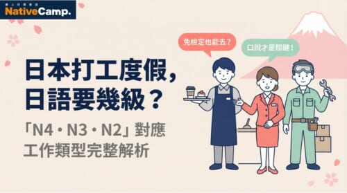 日本打工度假日語要幾級？N4・N3・N2對應工作類型完整解析