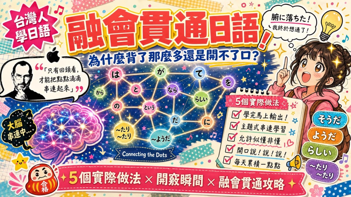 單字文法背一堆還是卡住？5個技巧教你真正將日文「融會貫通」