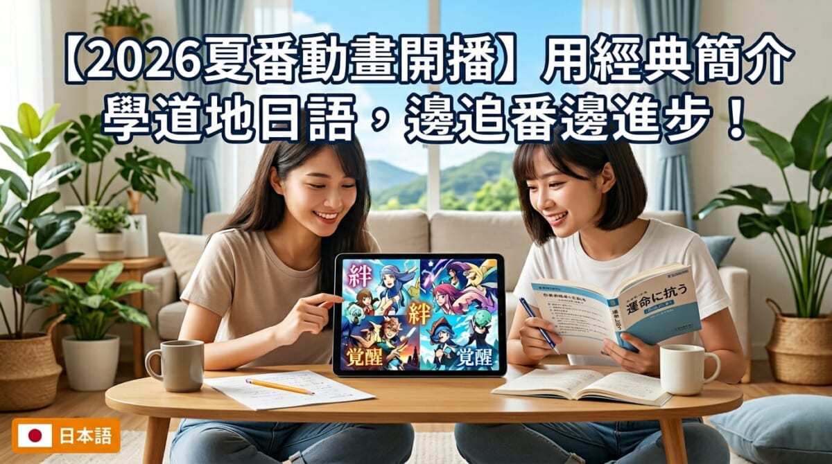【2026夏番動畫開播】用經典簡介學道地日語，邊追番邊進步！