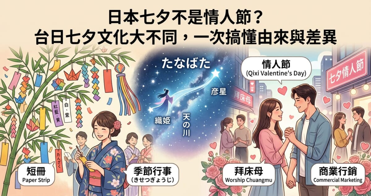 日本七夕不是情人節？台日七夕文化大不同，一次搞懂由來與差異