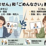 解說「すみません」與「ごめんなさい」差異及用法（道歉、感謝、搭話）的文章主視覺圖