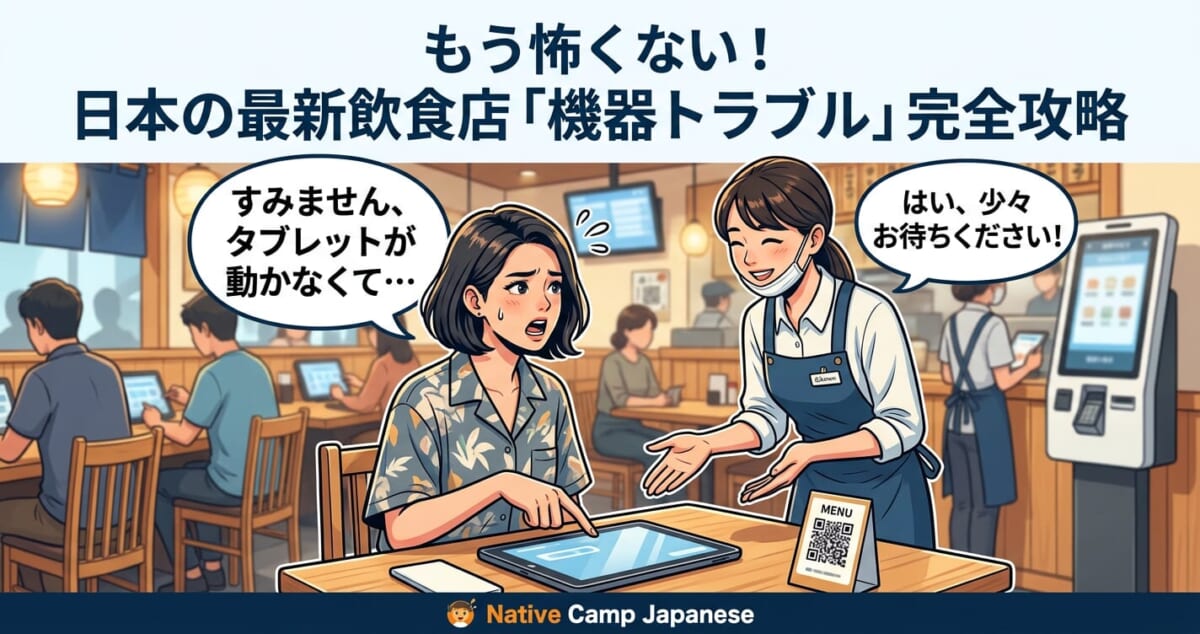 平板當機、QR掃不到怎麼辦？日本餐廳「科技點餐時代」的生存日語全攻略