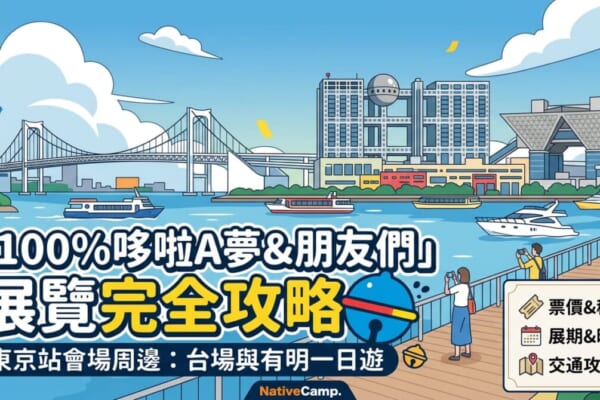 東京台場與有明周邊風景，2026年「100%哆啦A夢＆朋友們」巡迴展覽東京站的舉辦區域。