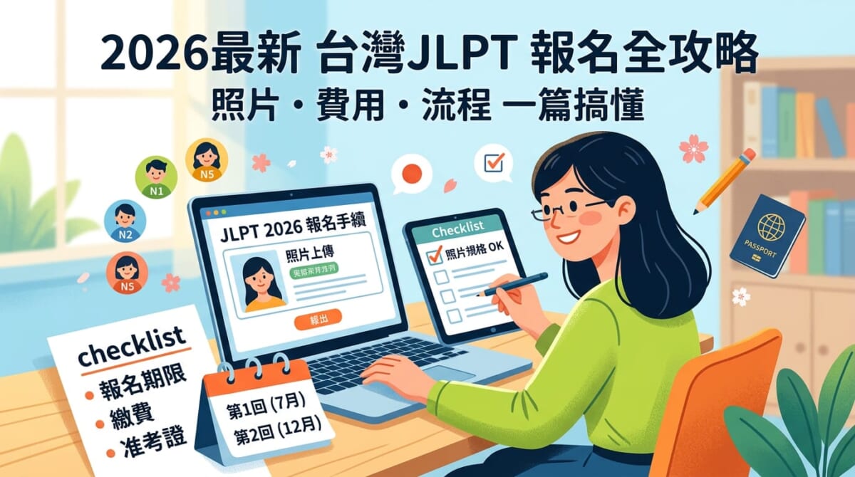 2026台灣JLPT日檢報名全攻略！報名時間、費用、5步驟教學到照片規格地雷一次搞懂