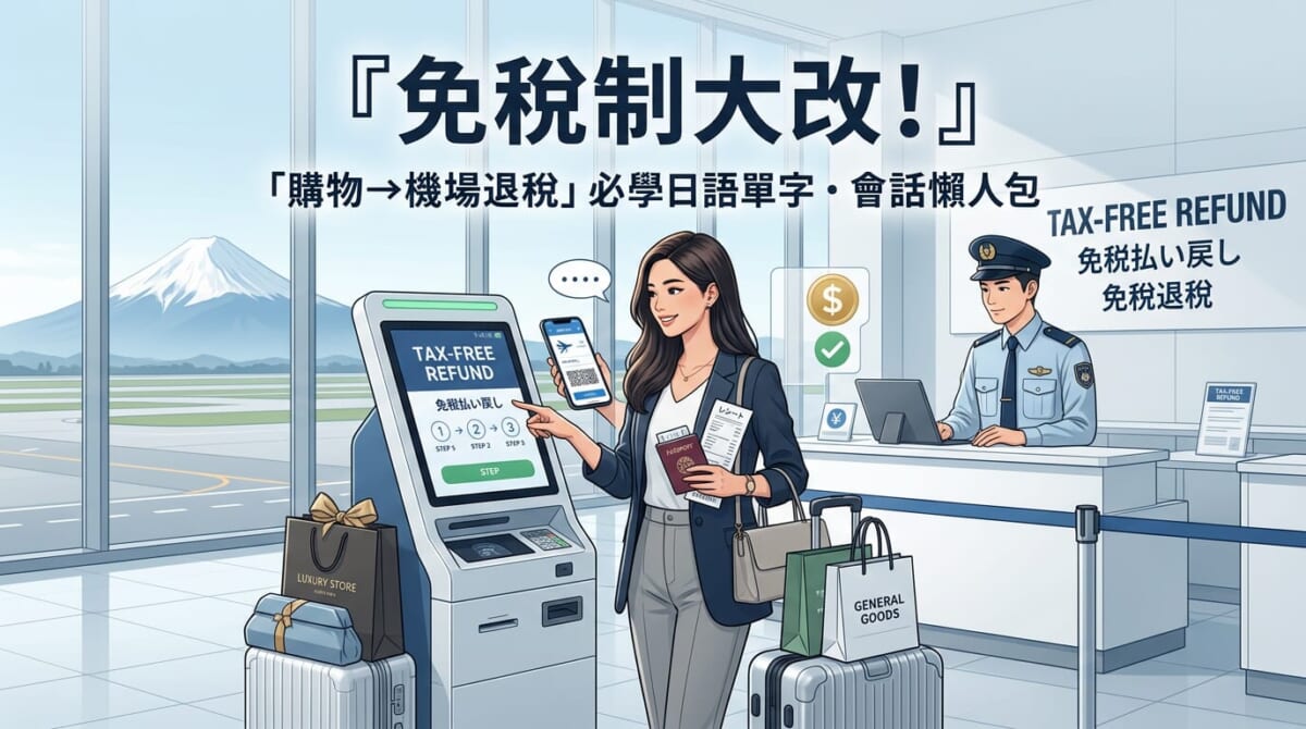 日本免稅新制上路前必學！逛街退稅超實用日語單字＆會話一次學會