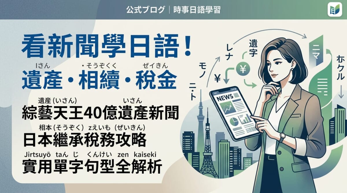 日本遺產稅竟高達55%？從綜藝天王案例學「遺產・相續」必備日文單字
