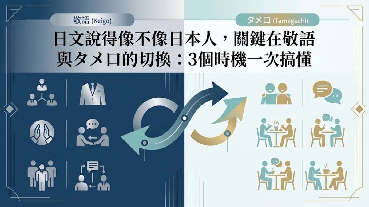 日文說得像不像日本人，關鍵在敬語與タメ口的切換：3個時機一次搞懂