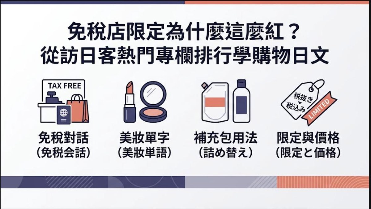 免稅店限定為什麼這麼紅?從訪日客熱門專欄排行學購物日文 免稅店限定為什麼這麼紅?從訪日客熱門專欄排行學購物日文