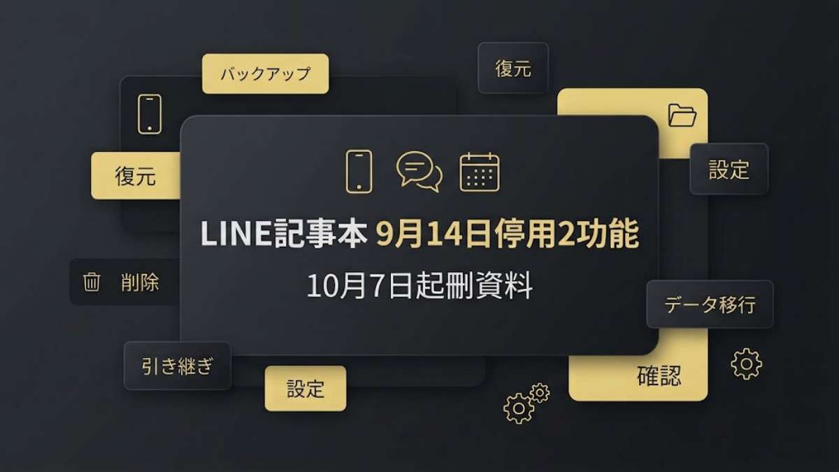 LINE記事本9月14日停用2功能！10月起刪資料，順便學會28個日文APP設定與備份用語