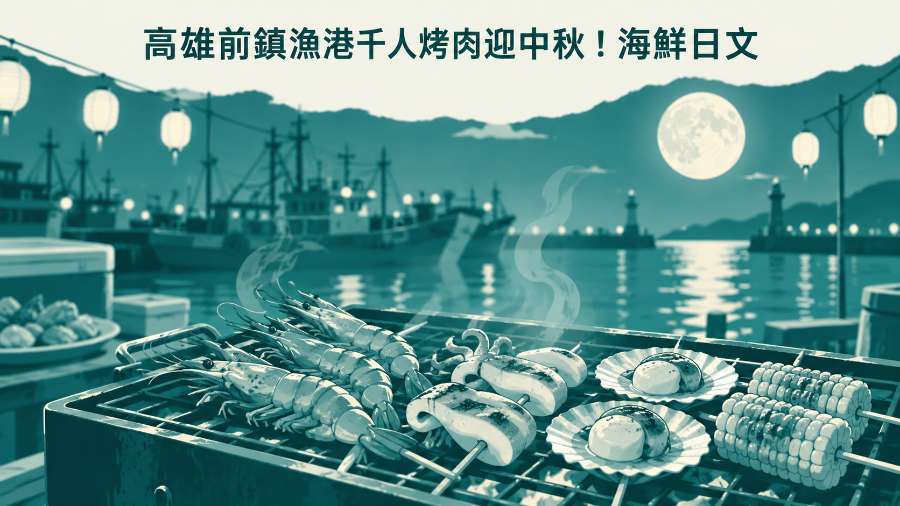 高雄前鎮漁港千人烤肉迎中秋節！海鮮相關日文單字一次學會