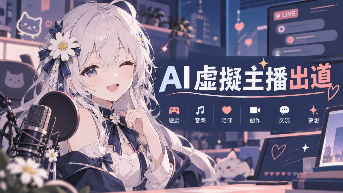 AI虛擬主播出道 直播間
