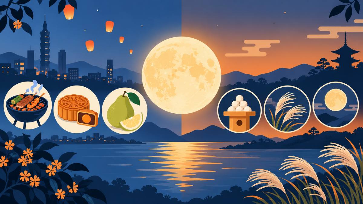 台灣中秋節VS日本お月見,賞月文化大不同 台灣中秋節VS日本お月見,賞月文化大不同