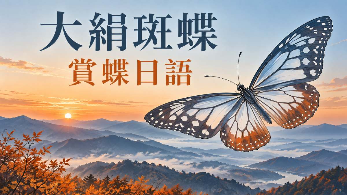 大絹斑蝶今季初飛來！秋天賞蝶必學日文單字、例句與文法重點整理