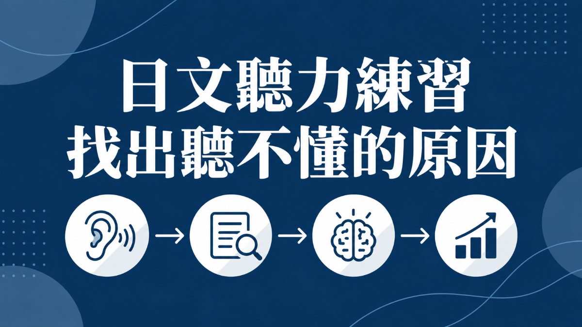 日文聽力練習：新手到中級的階段式訓練法，教你找出聽不懂的原因