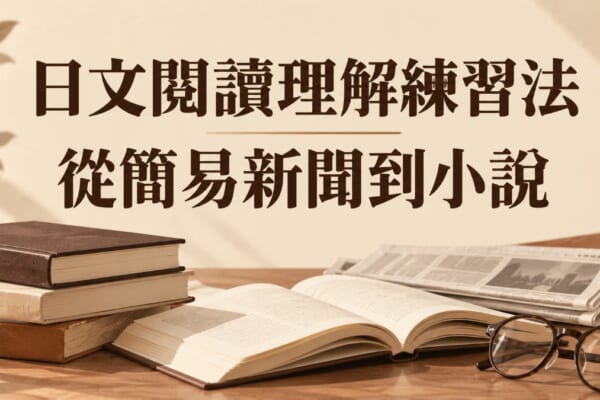 日文閱讀理解練習法：從簡易新聞到小說的階梯式讀物選擇與讀法