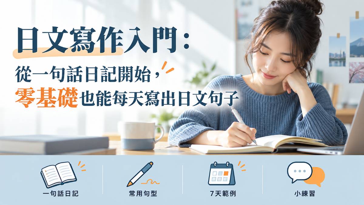 日文寫作入門：從一句話日記開始，零基礎也能每天寫出日文句子