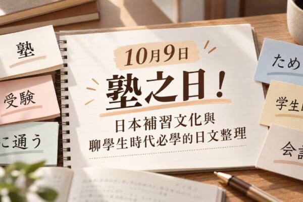 10月9日塾之日！日本補習文化與聊學生時代必學的日文整理