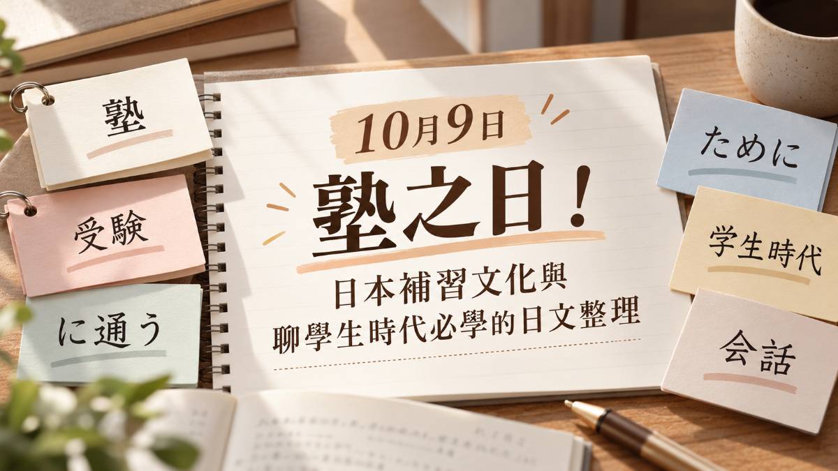 10月9日塾之日！日本補習文化與聊學生時代必學的日文整理