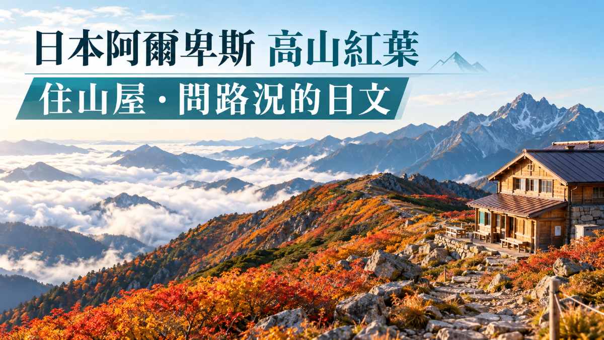 日本阿爾卑斯高山紅葉正美！住山屋、問路況必學的登山日文會話