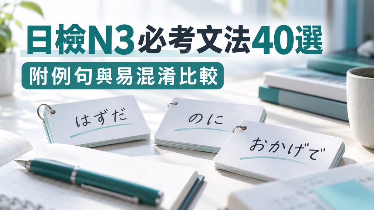 日檢N3必考文法40選!附例句、易混淆文法比較與讀書方法 日檢N3必考文法40選!附例句、易混淆文法比較與讀書方法