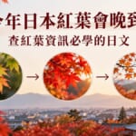 今年日本平地紅葉會晚到嗎？賞楓前必學的查紅葉資訊日文整理