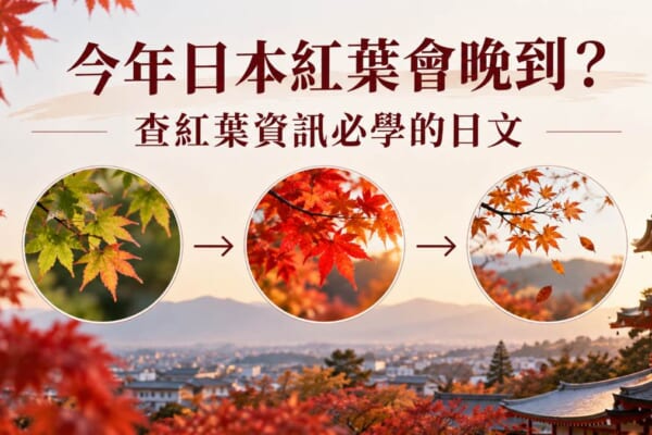 今年日本平地紅葉會晚到嗎？賞楓前必學的查紅葉資訊日文整理