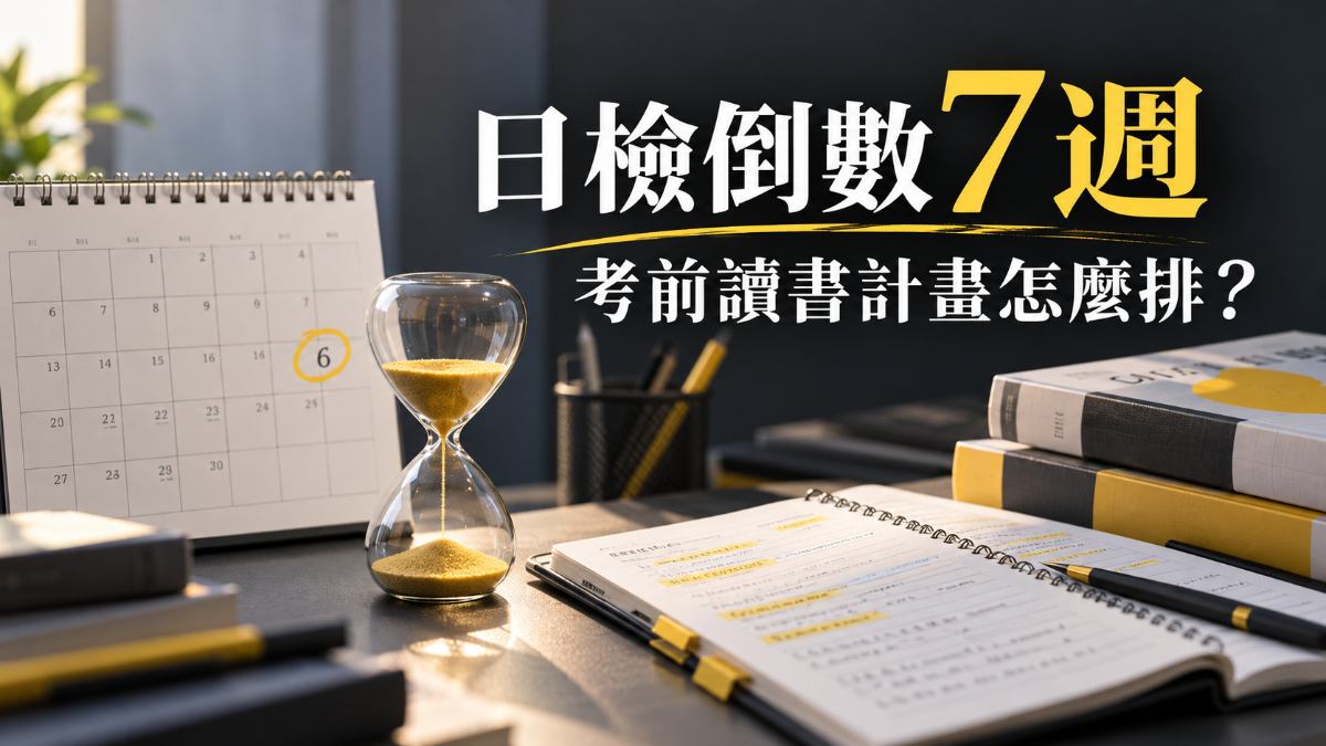 日檢倒數7週讀書計畫怎麼排？12/6考前一個月衝刺攻略