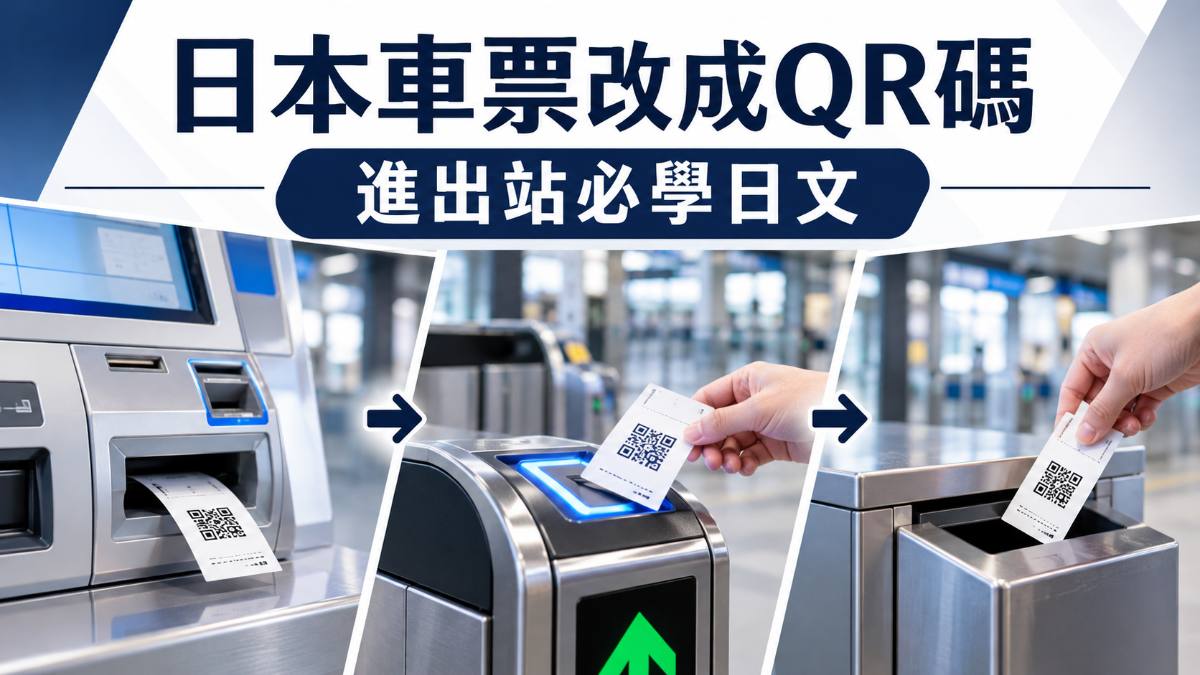 日本車票2027年改QR碼！進出站、買票必學的車站日文整理