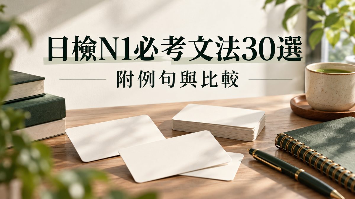 日檢N1必考文法30選！附例句與易混淆文法比較