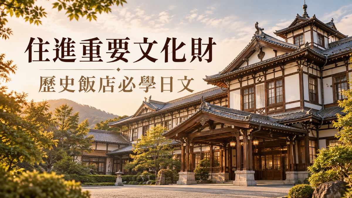 奈良飯店本館將成重要文化財！住歷史飯店必學日文