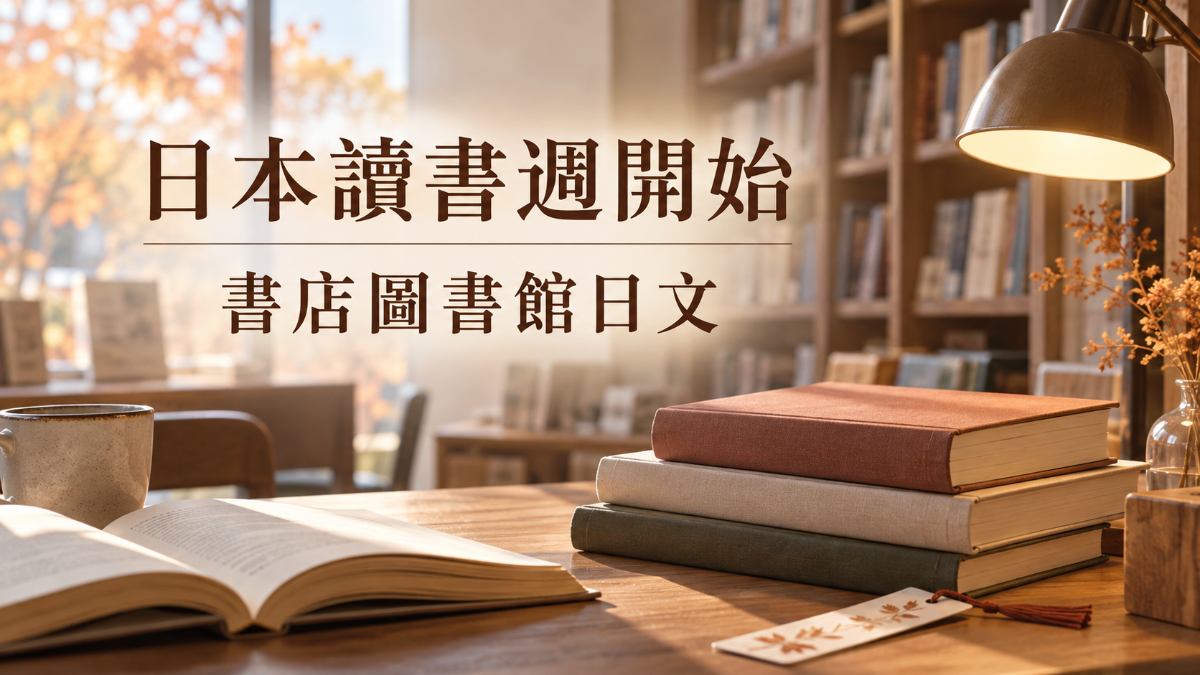 日本讀書週10/27開始!書店、圖書館必學閱讀日文 日本讀書週10/27開始!書店、圖書館必學閱讀日文