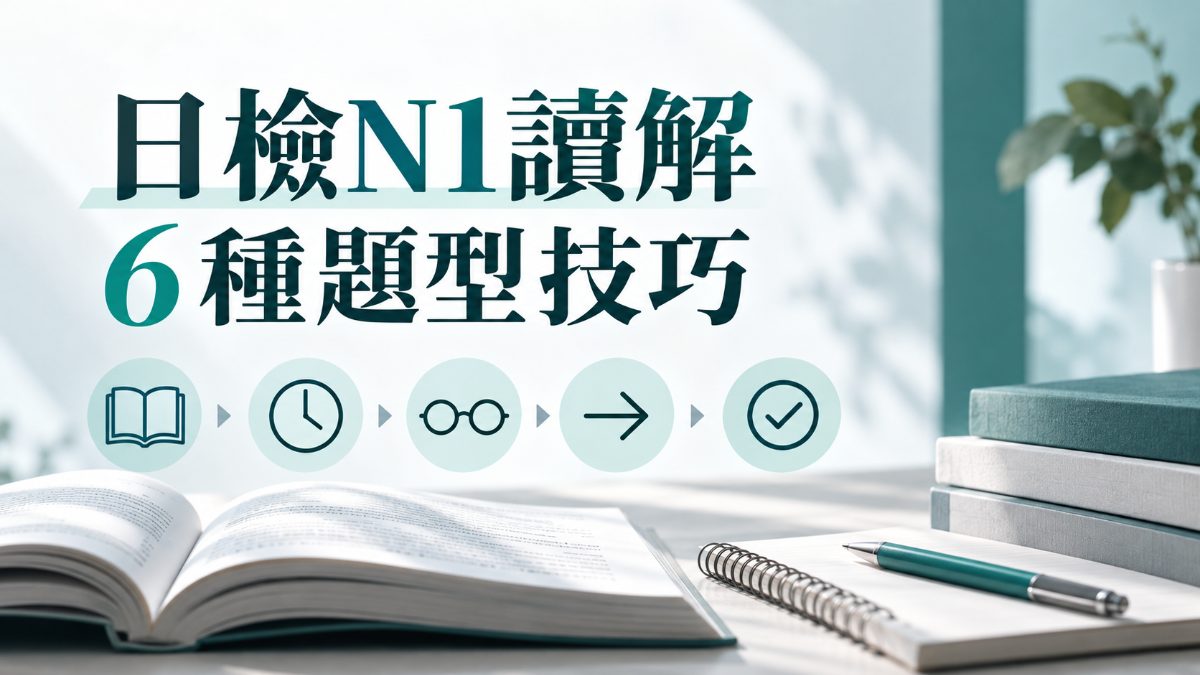 日檢N1讀解6種題型！110分鐘時間分配與技巧