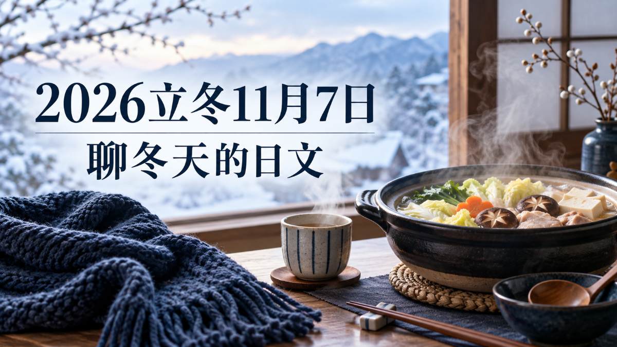 2026立冬是11月7日！聊冬天、冬季問候日文